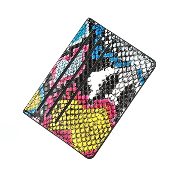 

Women Snake Pattern Card Sets Multi-Card Position Compact Card Package Mini Leather Card Holder Document Ultra-thin Wallet