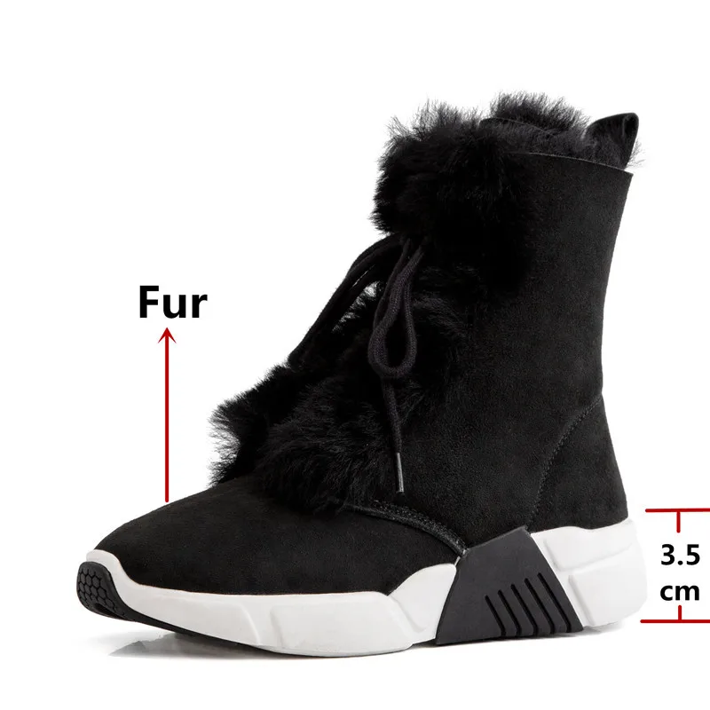 FEDONAS/зимние женские ботинки на плоской платформе с мехом; качественные женские ботильоны; удобные теплые короткие ботинки; повседневная женская обувь