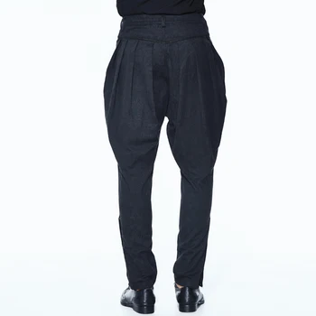 

Devil Fashion Men Steampunk Retro Harem Pants High Waisted Slim Causal Long Trousers Formal Party Long Pants