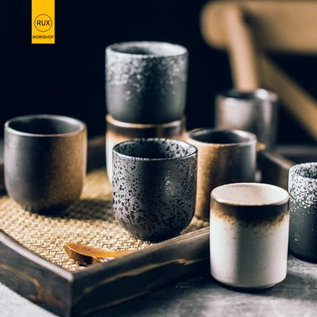 

Refined Practical 150ml 200ml Japanese Style Teacup Water Cup Stoneware Ceramic Hand-painted Kungfu Teacup Cuisine Drinkware
