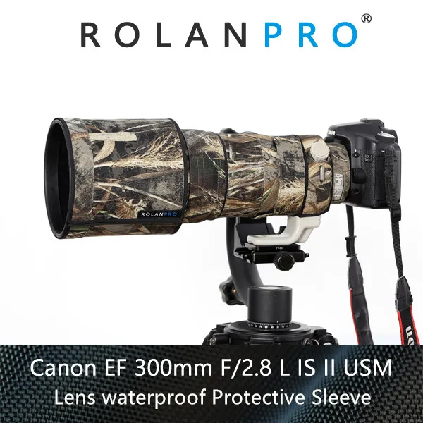 ROLANPRO водонепроницаемый объектив Камуфляжный Плащ дождевик для Canon EF 300 мм f/2 8 L IS II