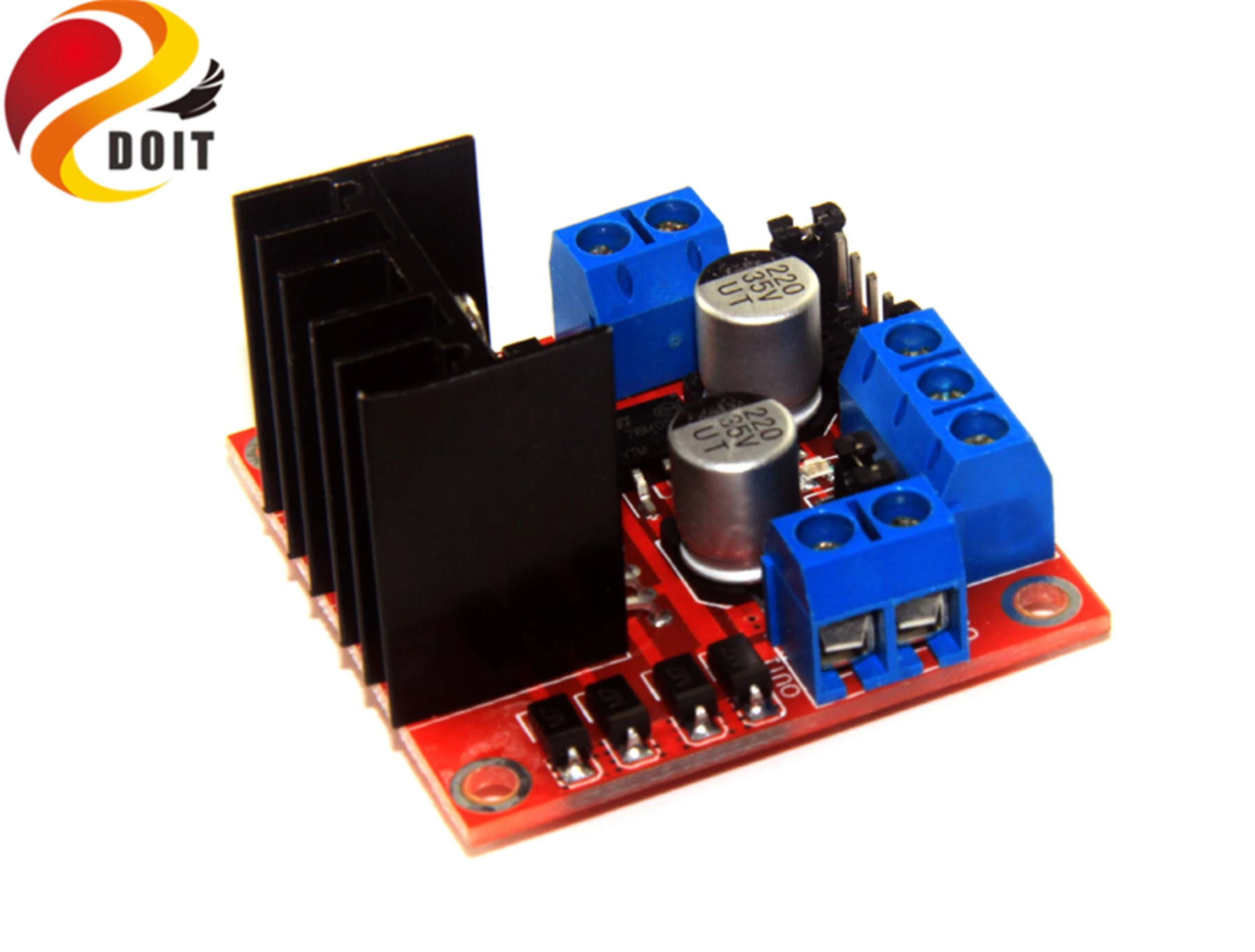 

SZDOIT 2-way L298N Motor Drive Board Module DC Stepper Motor RC Robot Car Chassis Part For Arduino High Power