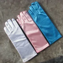 Сиреневые перчатки Однотонные Длинные Вечерние Перчатки до локтя для девочек; маскарадные перчатки для девочек 3-8 лет; детские перчатки с цветочным узором для девочек; ST309