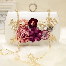 Высококачественные роскошные вечерние сумки ручной работы с цветами, фирменный клатч с цепочкой, банкетные сумки с цветами