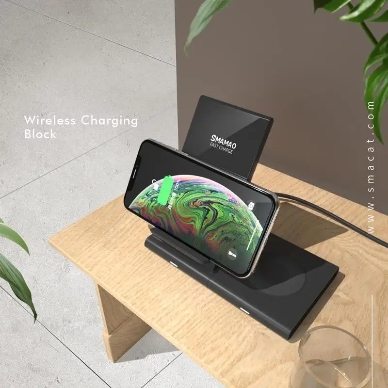 Магнитная Qi Беспроводная Подставка для зарядки смартфона для samsung Watch зарядная станция без демонтажа оболочка мобильного телефона Удобная