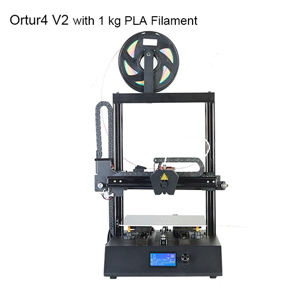 V2 3D Printer 1KG Ortur 3d принтер V1 V2 размера плюс полный металлический каркас настольный промышленный класс высокая точность 3d Drucker наборы PLA ABS 3d Принтер Комплект - Цвет: V2 3D Printer 1KG