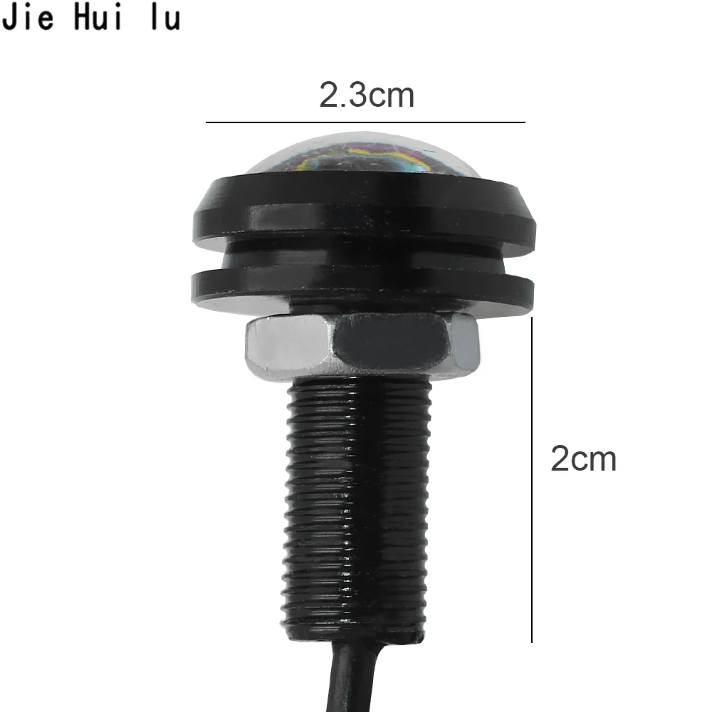 Белый AC/DC 12V орлиный глаз светодиодный светильник 4014 12SMD 23 мм дневного света DRL