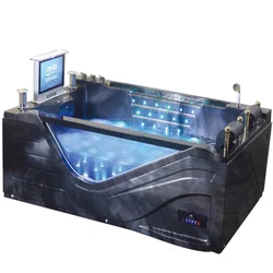 rectangular double pillow massage bathtub