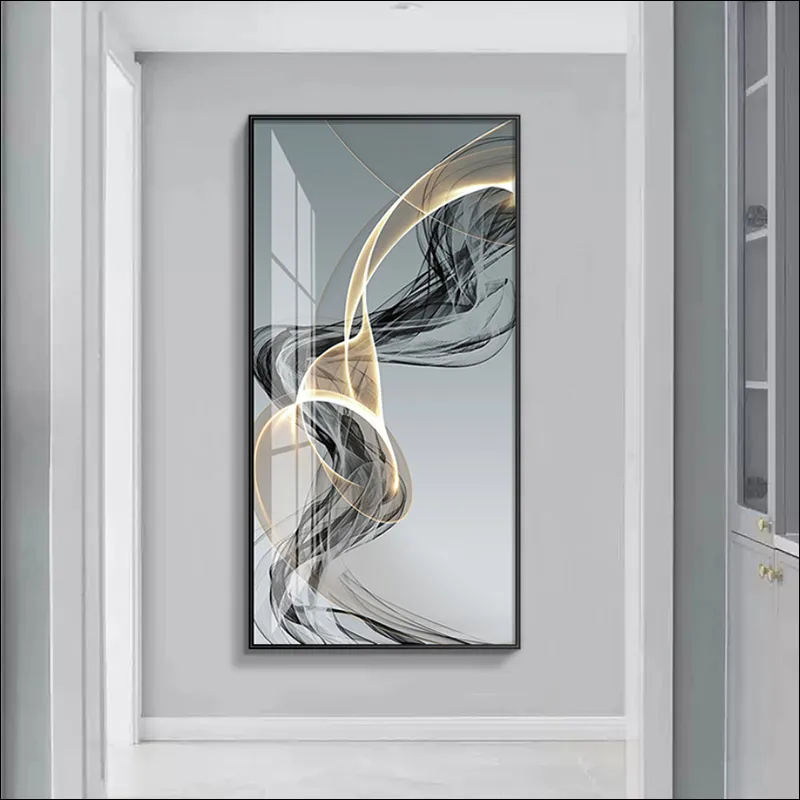 

Modern Abstract Canvas Painting Waterproof Poster Line Dancing Decorative Art Canvas Poster Mural Gift Decoration Wall 60x120cm