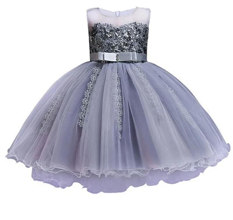 Летняя одежда, нарядное платье принцессы с цветочным рисунком для девочек, детское платье-пачка на свадьбу, день рождения, детская одежда для маленьких девочек