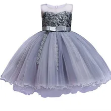 Летняя одежда, нарядное платье принцессы с цветочным рисунком для девочек, детское платье-пачка на свадьбу, день рождения, детская одежда для маленьких девочек