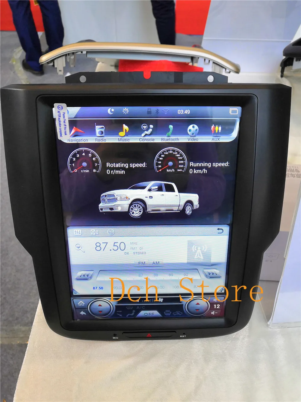 

10.4'' Vertical Screen Tesla Style Android 8.1 Car DVD player GPS for Dodge Ram 1500 2014 2015 2016 2017 2018 4G RAM 64G ROM PX6