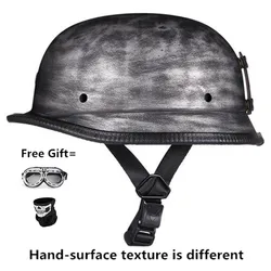 New Vintage Motorcycle Helmet Open Face Retro Half Helmets Moto Motocicleta Capacete Casco Casque Kask with Goggles gift