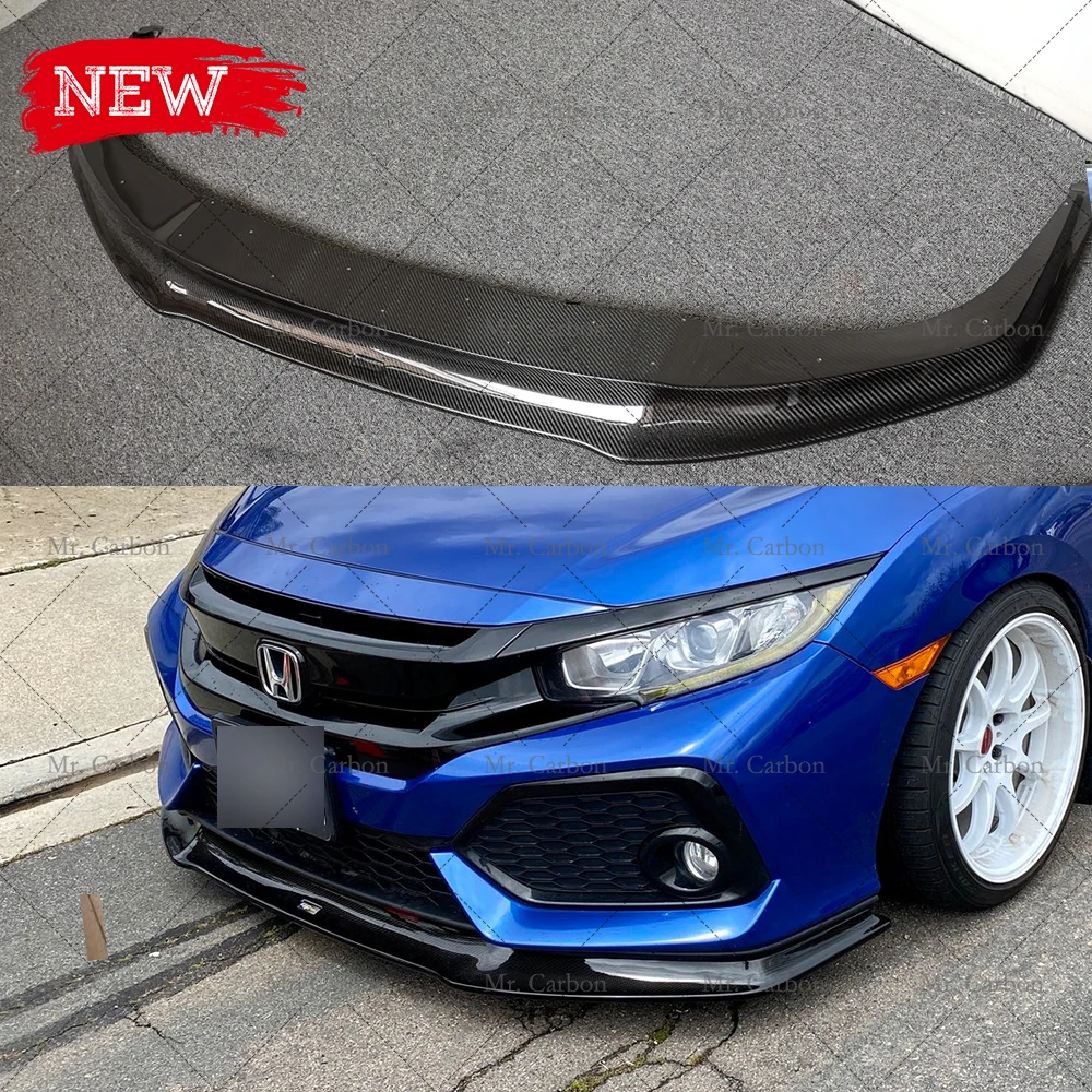 For Civic Fk7 Hatchback Gpp Style Carbon Fiber Glass Front Lip Trim Body Kit Tuning For Fk7 Civic Frp Bumper Splitter Racing Body Kits Aliexpress