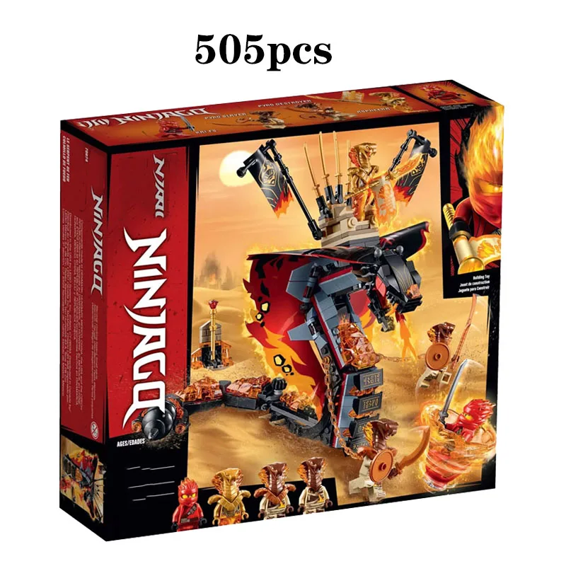 

In Stock Ninja Series Bricks 1:1 Fire Fang Compatible Legoinglys Ninjagoing 70674 Building Blocks Toys for Kids Christmas Gift