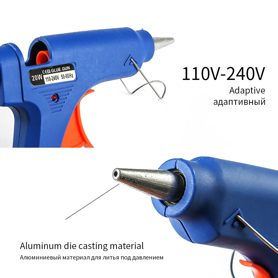 20 Вт термоклеевой пистолет DIY инструменты с 7 мм клеевой палкой промышленный клеевой пистолет Pistola Silicona Caliente Профессиональный Lijmpistool