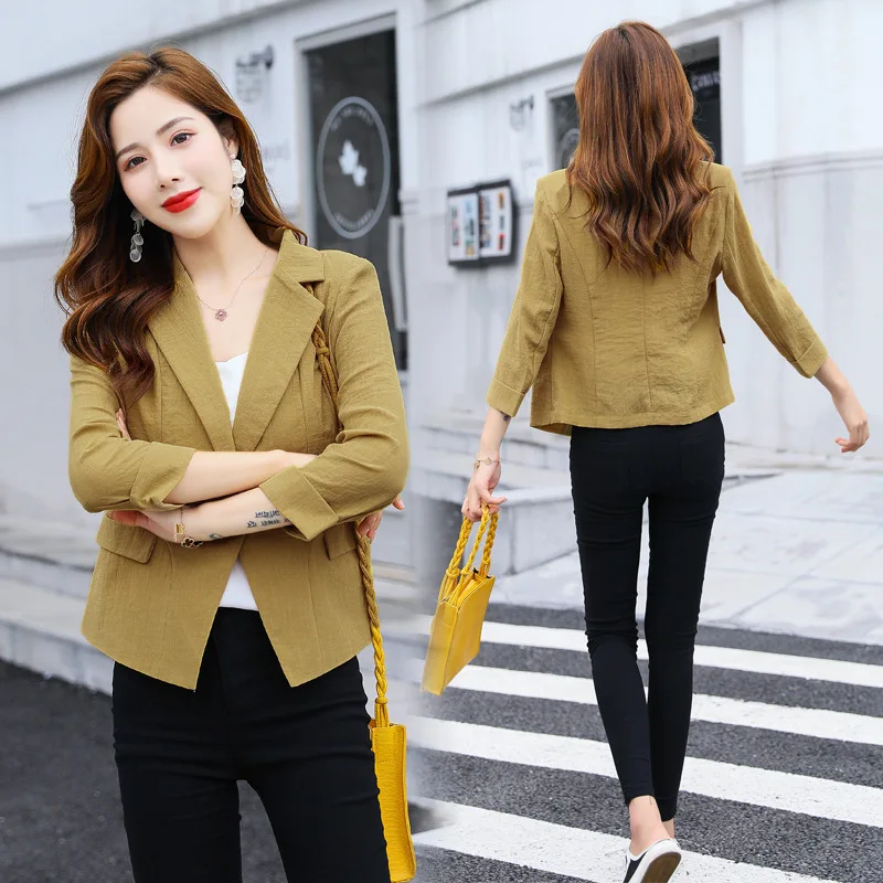 

[9z18594] 2019 Autumn New Style Women's Fashion Short Small Suit Coat