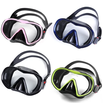 

Adults Scuba Diving Mask Snorkel Anti-Fog Goggles Glasses Set Silicone Swimming Fishing Snorkeling Equipment Professional