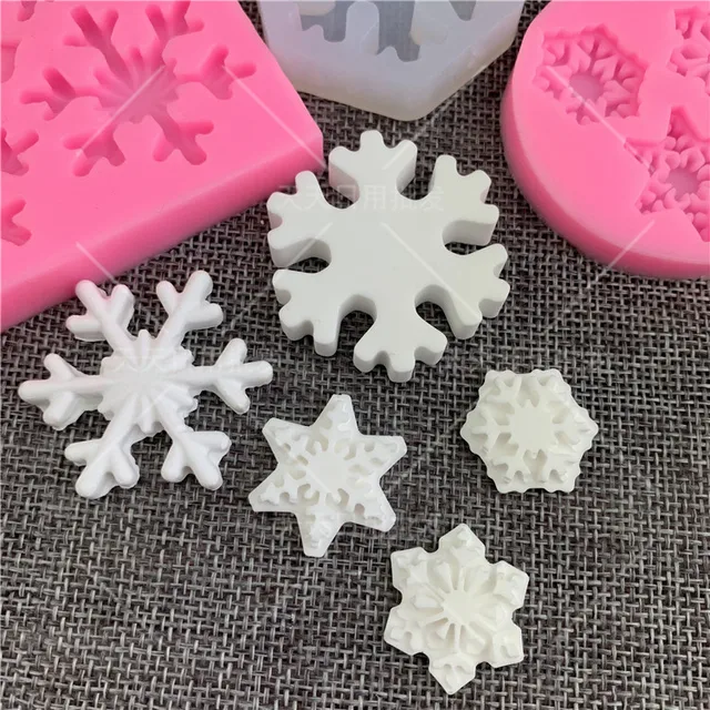 Sugarcraft Karácsonyi Hópehely Szilikon Penész Fondant Torta Díszítő Szerszámok Csokoládé Gumpaste