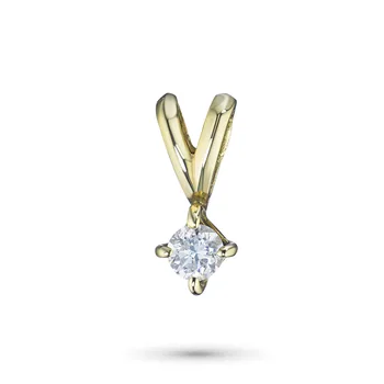 

Pendant in yellow gold with a diamond