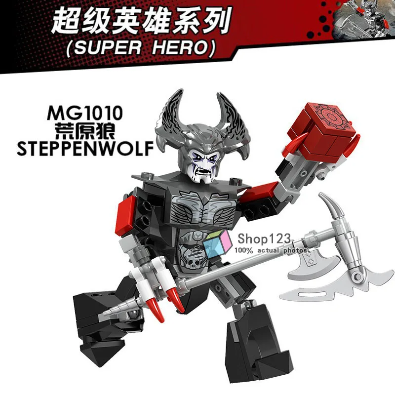 

Single Sale Big Size Steppenwolf Rhino Vulture Lord Business Tree Man Thanos Cull Obsidian Building Blocks Toys for Kids MG1010