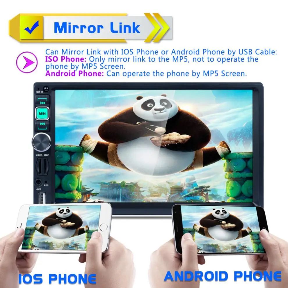  7 zoll 2 DIN Bluetooth Auto Multimedia Auto Stereo MP5 Player GPS Navigation AM FM RDS Radio Unters