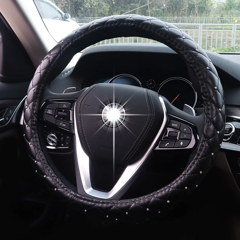Kristall Diamant Auto Lenkrad Abdeckungen für Frauen Mädchen