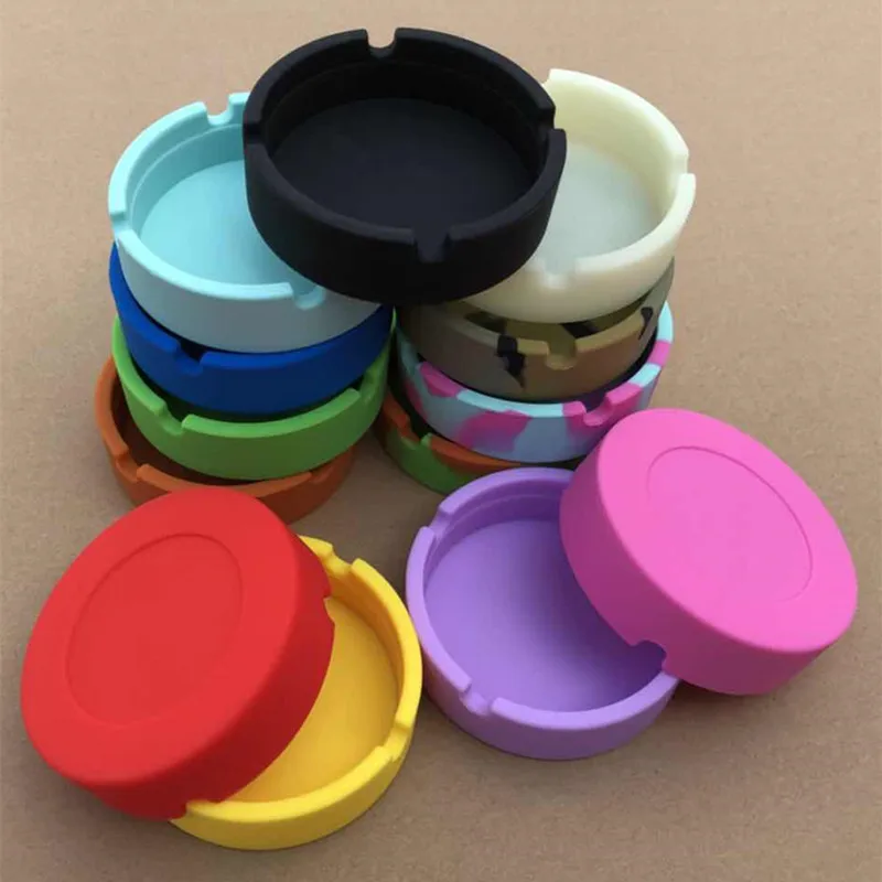 Creative Soft Silica Gel Ash Tray High And Low Temperature Resistant Shatter-resistant Anti-slip Heat Resistant Silica Gel Styli