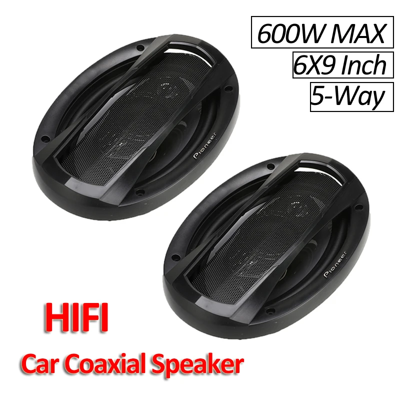 

2pcs 6x9 inch 600W 5 Way Car Coaxial Speaker Music Audio Stereo Loud Speaker Vehicle Auto Full Range Frequency HiFi Loudspeaker