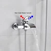 ULGKSD Chrome Plated Bathtub Faucet Set Waterfall Spout Solid Brass Hot Cold Mixer Tap Bath Shower Faucets Wall Mounted 3