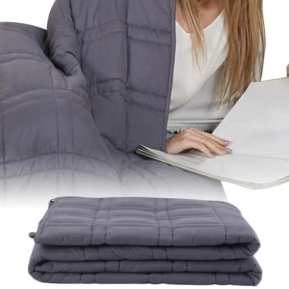 

Weighted Blanket for Adult Gravity Blankets Decompression Sleep Aid Pressure Weighted Soft Quilt Cover Breathable Soft Blanket