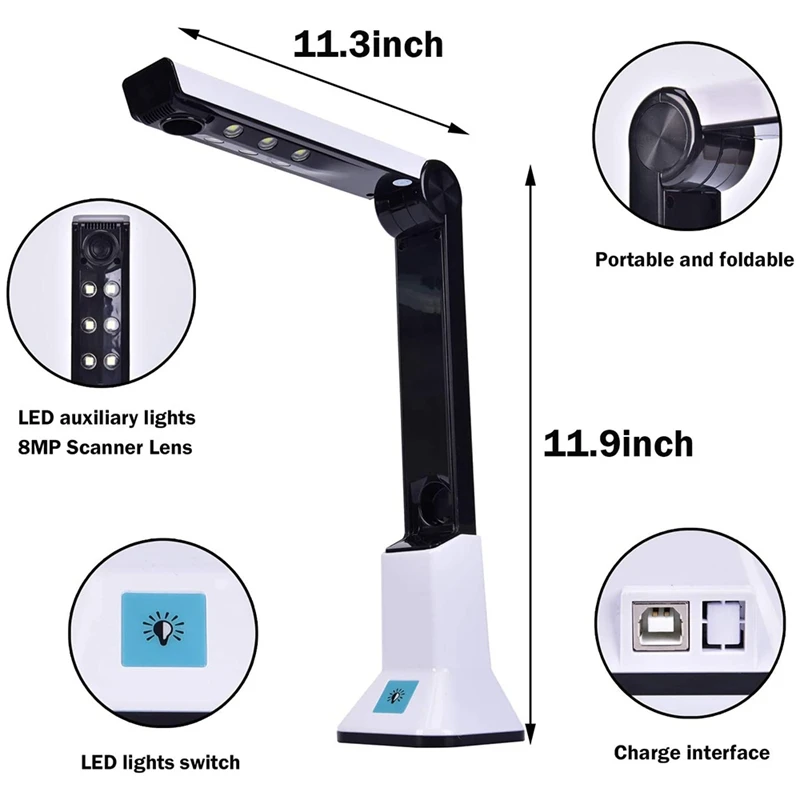 portátil de câmera com documentos usb com