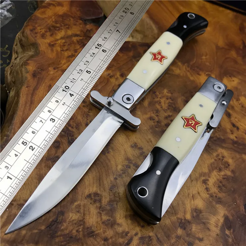 Складной карманный нож Finka NKVD KGB wit EDC ручной клинок из черной и белой смолы ручка