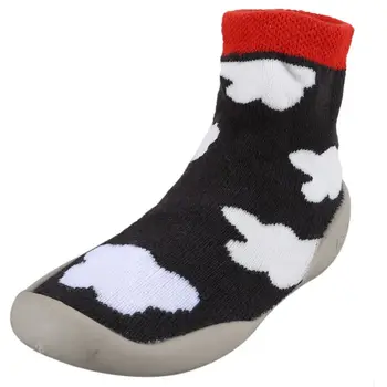 

KACAKID Toddler Baby Cotton Soft Rubber Bottom Anti-Slip Floor Socks Boots,First Walking Shoes with Non- Slip Rubber Sole for In