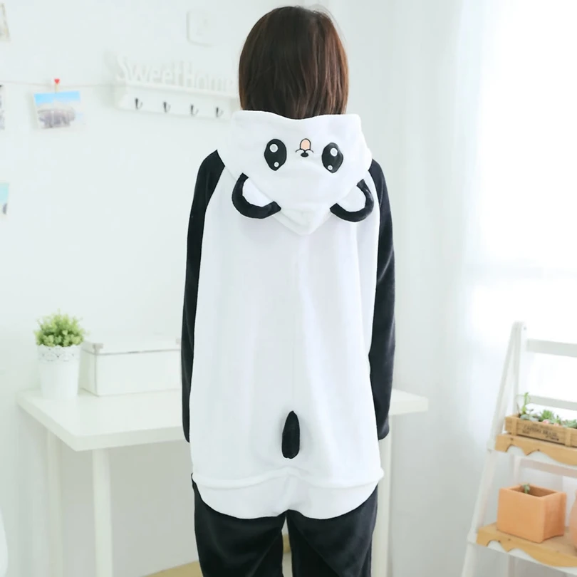 Kigurumi Panda Costume Kids Pajama Adult Animal Onesie Women Men Hooded Kegurumi Sleepwear Flannel Pijamas