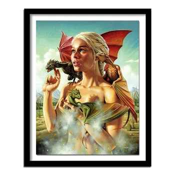 

dragon 5D Diy Daimond Painting,Cross-stitch "Game of Thrones" 3D Diamond Full square Rhinestones Paintings Embroidery