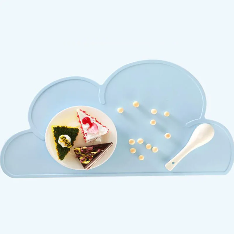 Food-grade Silicone Cute Cloud Shape Heat Insulated Mat Table Desk Car Placemat
