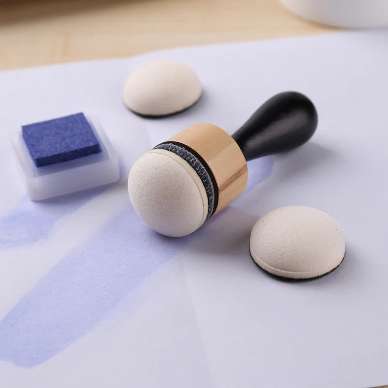 Flat / Domed Foam Refills Replacement Applicators Mini Ink Blending Tools For Scrapbooking Craft Card Background Making Tools