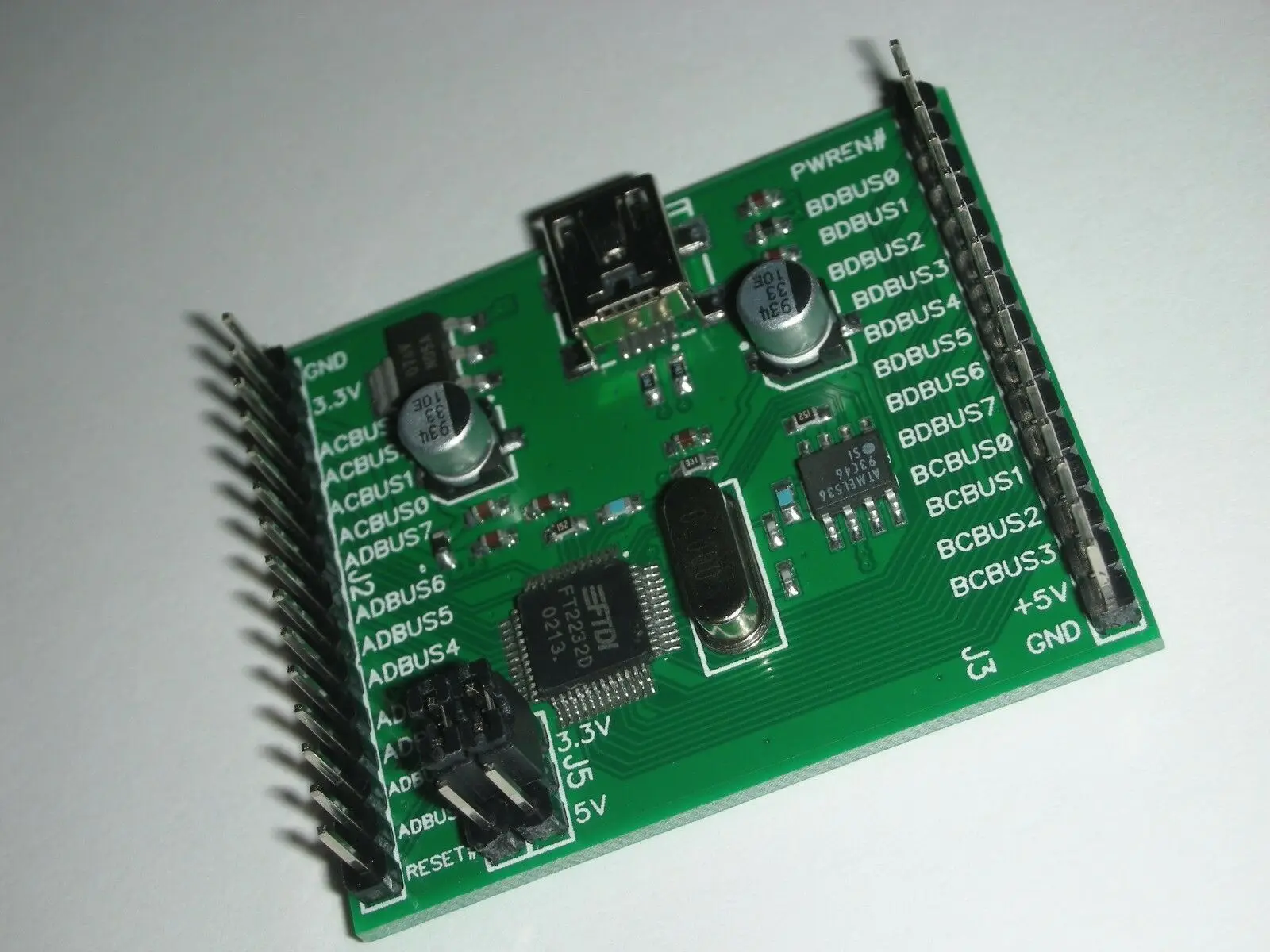 FTDI FT2232D(C) модуль. Макетная плата