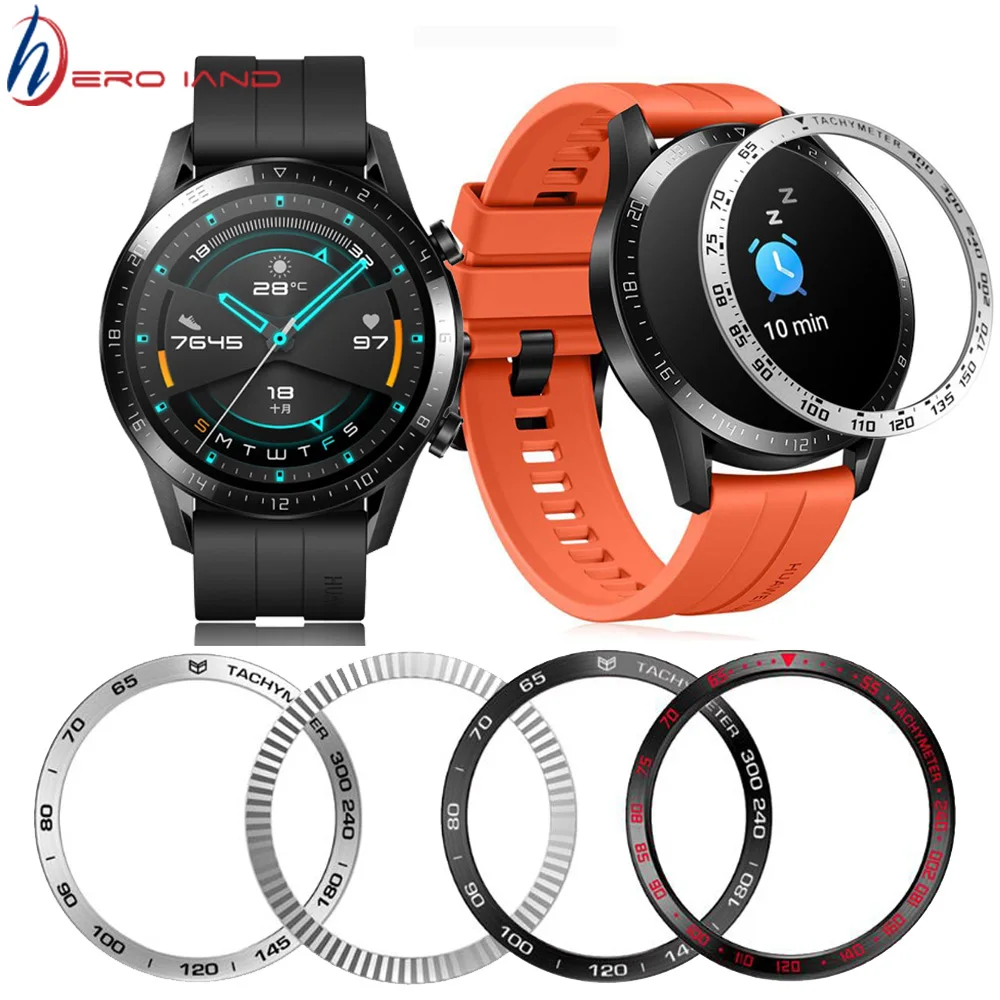 

For Huawei Watch GT2 46mm GT 2 Bezel Ring Styling Frame Case Cover Protection For Galaxy Watch 46mm Stainless Steel Beze