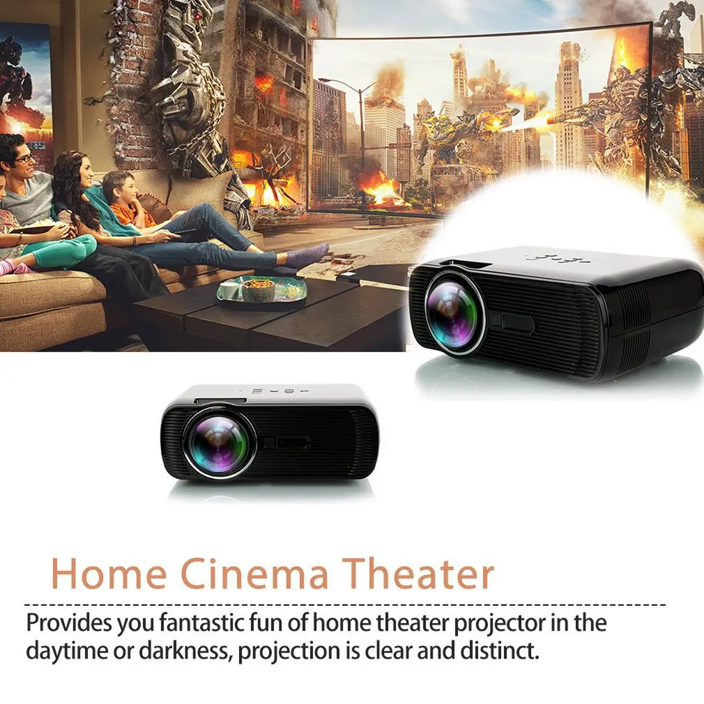 BL-80 цифровой светодиодный проектор с ручным фокусом 2300lm HD 3D проектор домашний кинотеатр домашний медиаплеер VGA USB AV HDMI