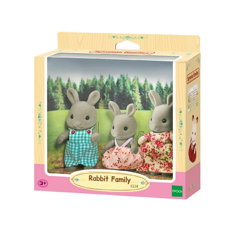 Sylvanian Families кролик Семья 3 шт. набор кукольный домик пушистые животные игрушечные фигурки девочка подарок новинка 5124