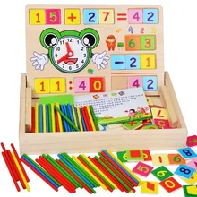 Jouets éducatifs en bois Montessori, boîtier d'apprentissage numérique multifonction pour l'apprentissage des maths, outils pédagogiques pour enfants