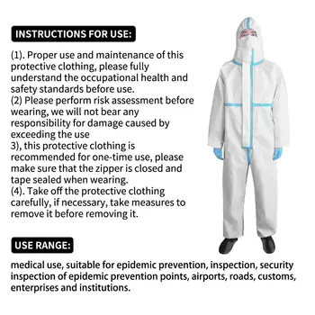 

Antibacterial Clothing Waterproof Isolation Security Check Disinfection Protective Clothing Safe Set Aseptic Dust-Proof Factory