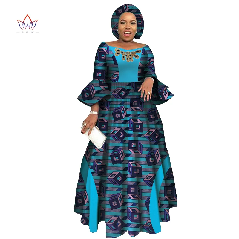  Long Sleeve Dresses for Women Party Wedding Casual Date Dashiki African Women Dresses 2019 African 