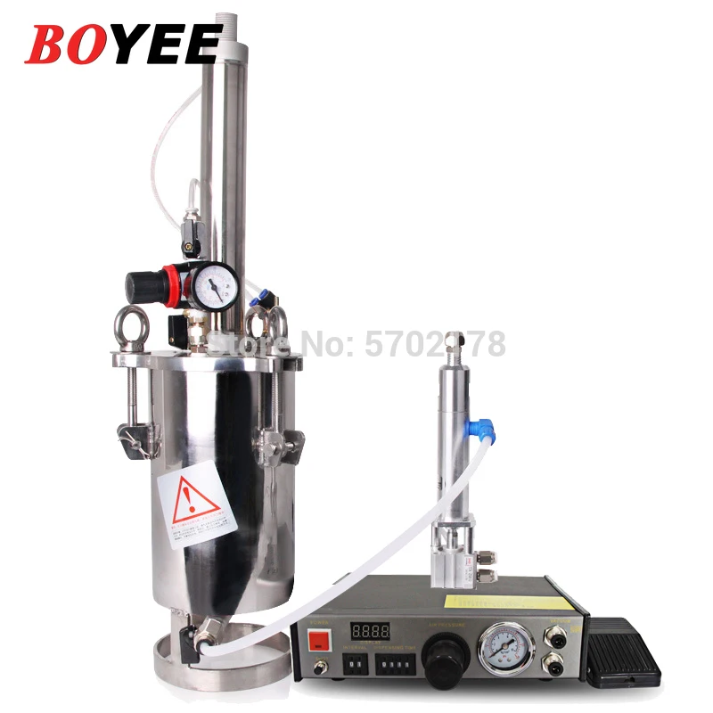 

BOYEE Fully automatic white latex glue machine cylinder piston pressure barrel medium high viscosity silicone dispenser