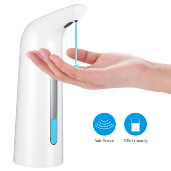 

JUSHFO 400ML Soap Dispenser Automatic Infrared Induction Smart Sensor Sanitizer Dispenser Seifenspender For Bathroom Kitchen