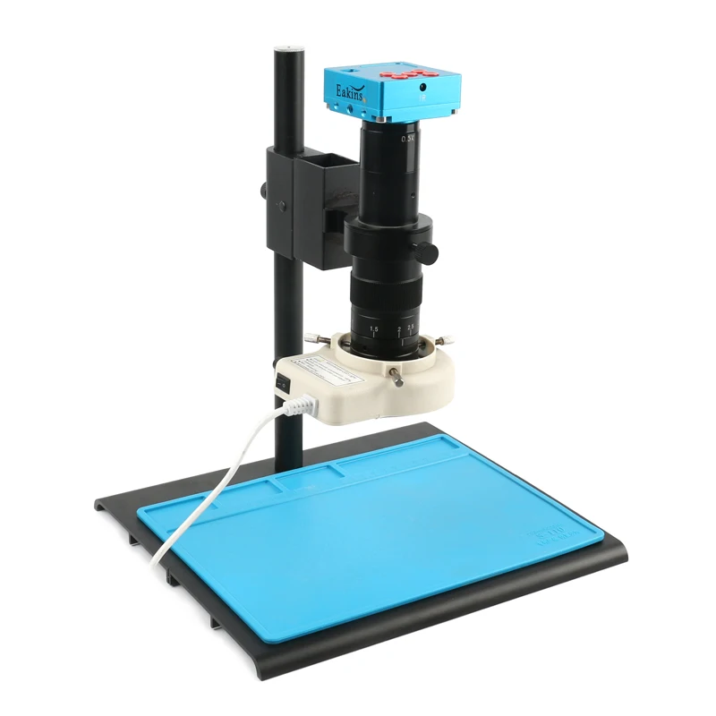 1080P 30MP 2K 60FPS Fhd Hdmi Digitale Industriële Video Microscoop Camera + 56 Led Ring Light + 180X 300X C Mount Lens Voor Pcb 1080P 30MP 2K 60FPS Fhd Hdmi Digitale Industriële Video Microscoop Camera + 56 Led Ring Light + 180X 300X C Mount Lens Voor Pcb