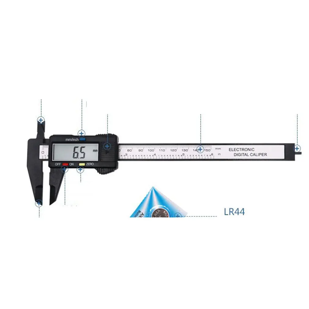 

Electronic Digital Display Vernier Caliper 0-150Mm Plastic Digital Display Caliper Measurement Tool Inner Diameter