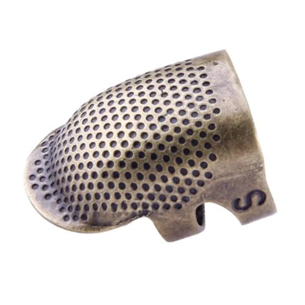 

New 2019 New Vintage Thimble Ring Sewing Quilting Copper Cover Fingertip Protector Needle Press Tool Accessories